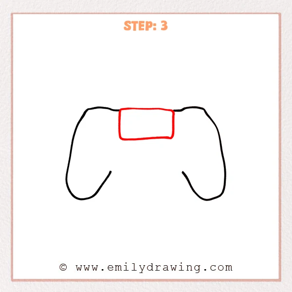 how to draw a ps4 controller - Step 3